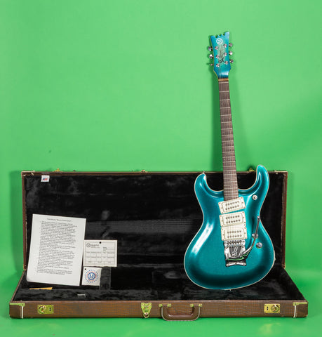 1990 Mosrite Gospel (Ventures side jack) Blue Sparkle